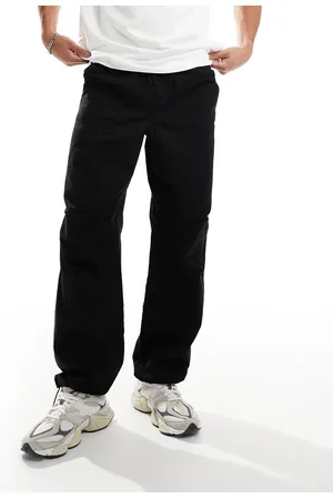 SELECTED Loose fit elasticated waistband ripstop pants in