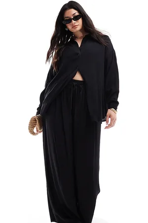 Yours Wide leg crinkle pants in (part of a set)