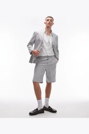 Topman Linen blend shorts in grey