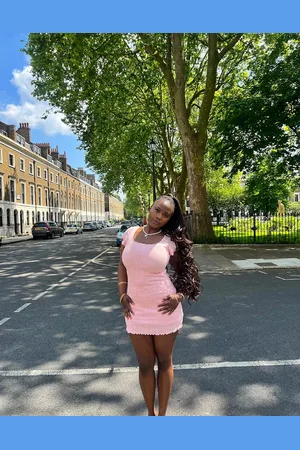 Labelrail X Sumbo Owoyele scoop neck bow detail pointelle mini dress in baby pink