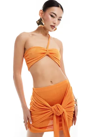 Missyempire Missy Empire exclusive one shoulder bandeau top in (part of a set)