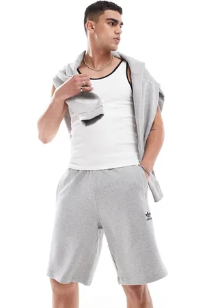 adidas Essential shorts in heather grey