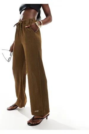 ONLY Pull on textured straight leg pants in