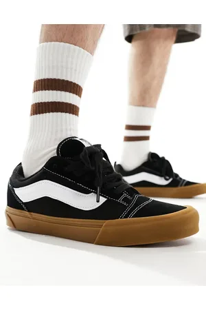 Vans Knu Skool sneakers in black and gum