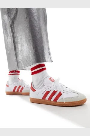 adidas Samba sneakers in white and red