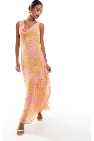 River Island Cowl neck floral maxi dress in