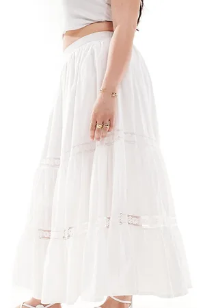 Yours Tiered maxi skirt in