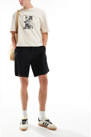 JACK & JONES Loose fit pleated tailored shorts in