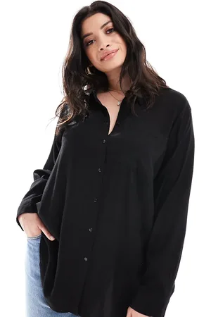 VERO MODA Linen blend long sleeved shirt in