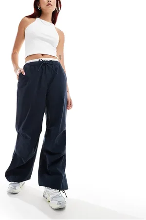 Denim Project Loose fit parachute pants in dark