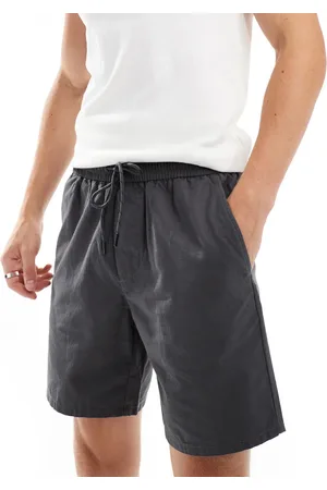 Only & Sons Pull on parachute shorts in grey