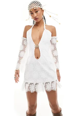 Easy Tiger Lace mini dress with sleeves in