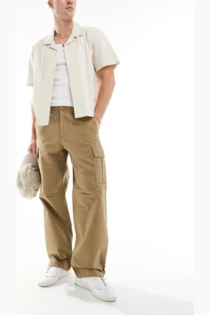 JACK & JONES Bill Barkley wide fit cargo pants in beige-Neutral