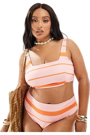 ASOS Curve Mia high leg high waist bikini bottoms in -Multi
