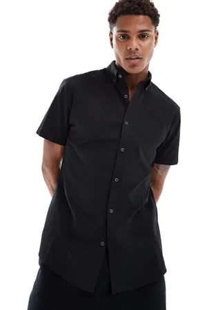 River Island Textured muscle fit shirt in