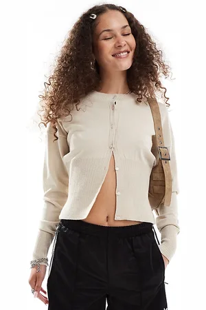 Daisy Street Fitted waist detail cardigan in -Yellow