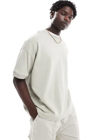New Look Boxy heavyweight t-shirt in -Green