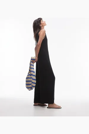 Topshop V neck bermuda jumpsuit in