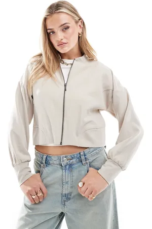 JDY Lightweight bomber jacket in -Neutral