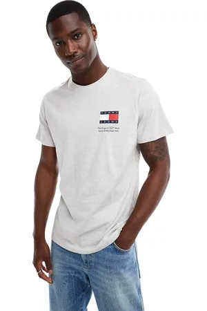 Tommy Hilfiger Slim essential flag t-shirt in grey