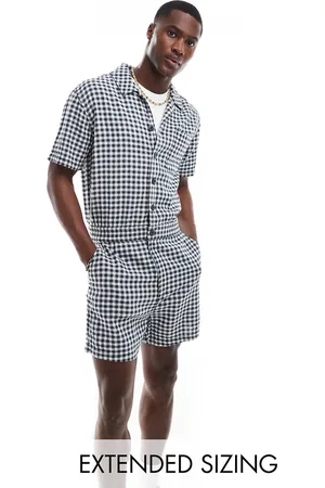 ASOS Boiler suit in navy and white gingham