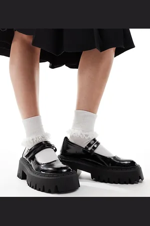 Raid Imani chunky mary janes in black patent