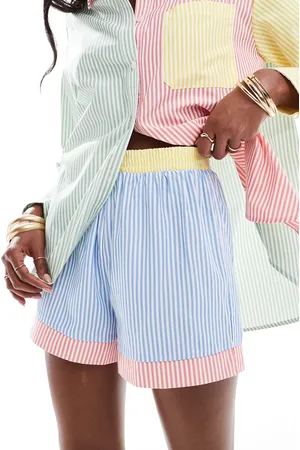 Extro & Vert Patchwork shorts in (part of a set)-Multi
