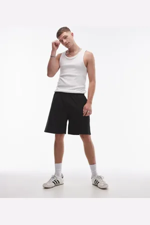 Topman Oversized fit airtex shorts in