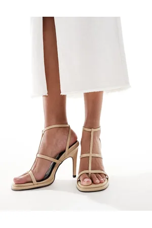 ASOS Narate gladiator high heeled sandals in -Neutral