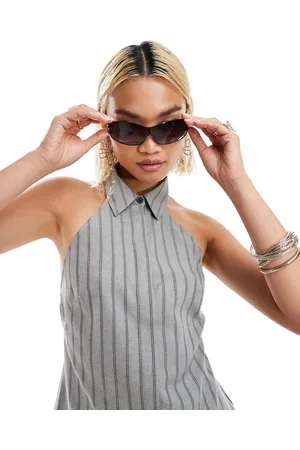 COLLUSION Halter shirt with strappy back in (part of a set)