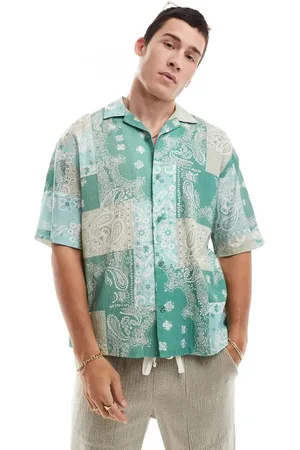 Pull&Bear Patchwork patterned shirt in