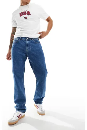 Tommy Hilfiger Ethan relaxed straight jeans in mid wash-Blue
