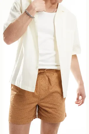 ASOS Broderie shorts in -Brown