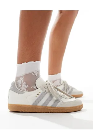 adidas Samba OG sneakers in off white and grey