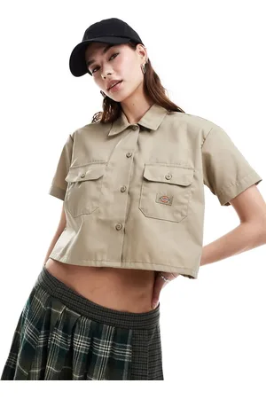 Dickies Cropped work shirt in beige tan-Neutral