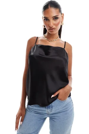 River Island Cowl neck satin cami top in