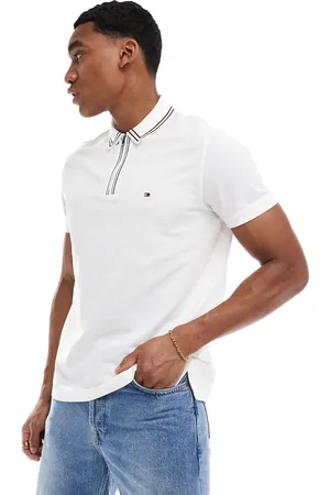 Tommy Hilfiger Half zip tipped polo shirt in