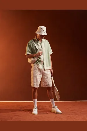 ASOS Oversized revere shirt in cut and sew in sage-Green