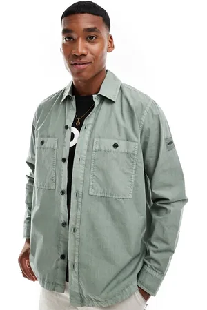 HUGO BOSS Locky overshirt in dark