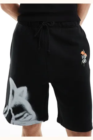 HUGO BOSS Diflowos jersey shorts in with floral stencil print