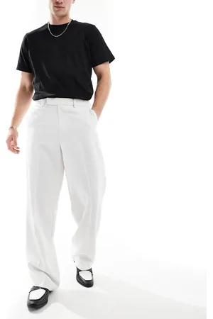 ASOS Smart wide leg pants in textured fabric
