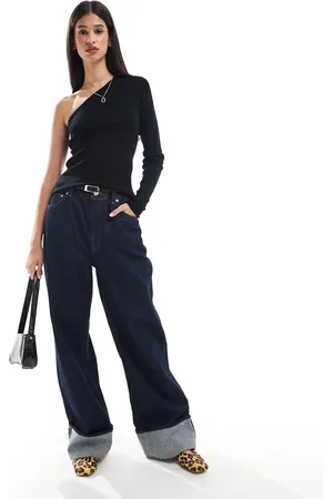 JDY Ribbed one shoulder top in