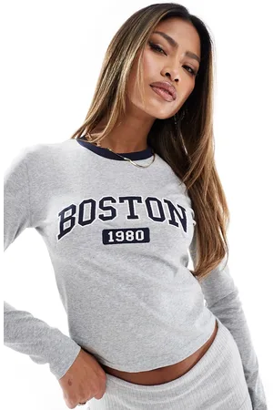 Edikted Boston long sleeve t-shirt in