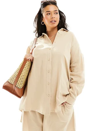 Yours Cheesecloth shirt in (part of a set)-Neutral