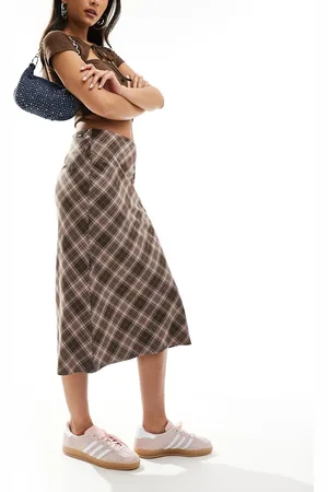 Minga London plaid midi skirt in -Multi