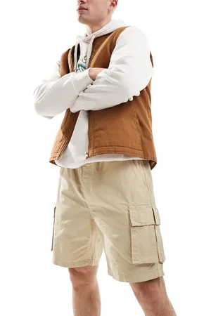 Brave Soul Cotton ripstop cargo shorts in stone