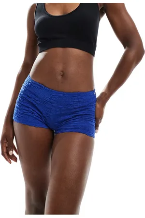 Pull&Bear Floral textured mini shorts in