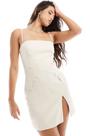 Style Cheat Mini tuxedo cami dress in -Neutral