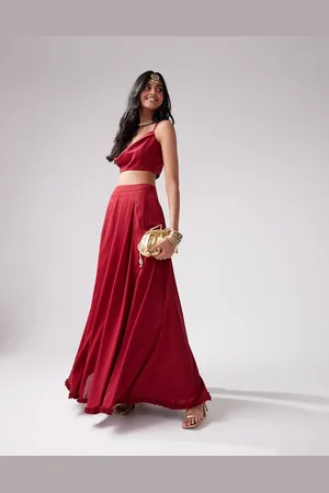 Kanya London Lehenga chiffon full flare skirt in (part of a set)