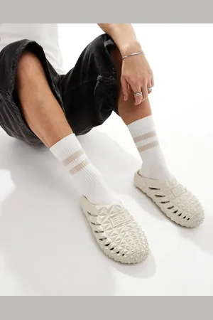 EA7 Armani Phylon logo elevated mule sliders in -Neutral